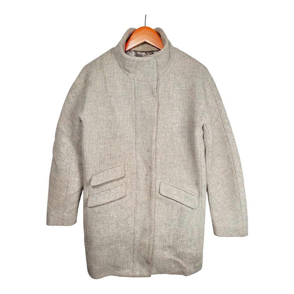 J.Crew Italian Wool Blend Coat Women's Size 6 Gray‎ Career Work Jacket